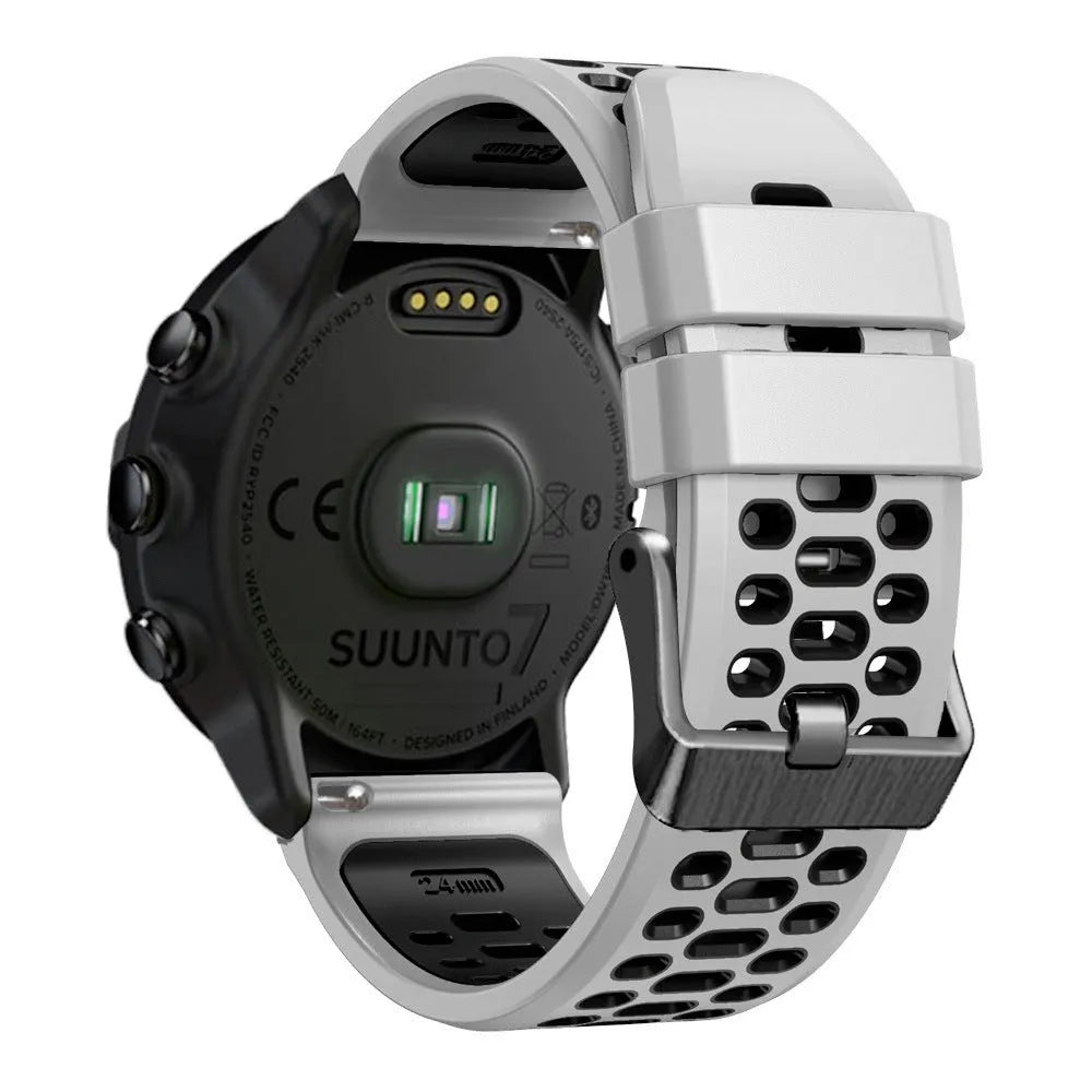 Bracelet sport avec boucle TicWatch Pro 5 Enduro (blanc/noir)