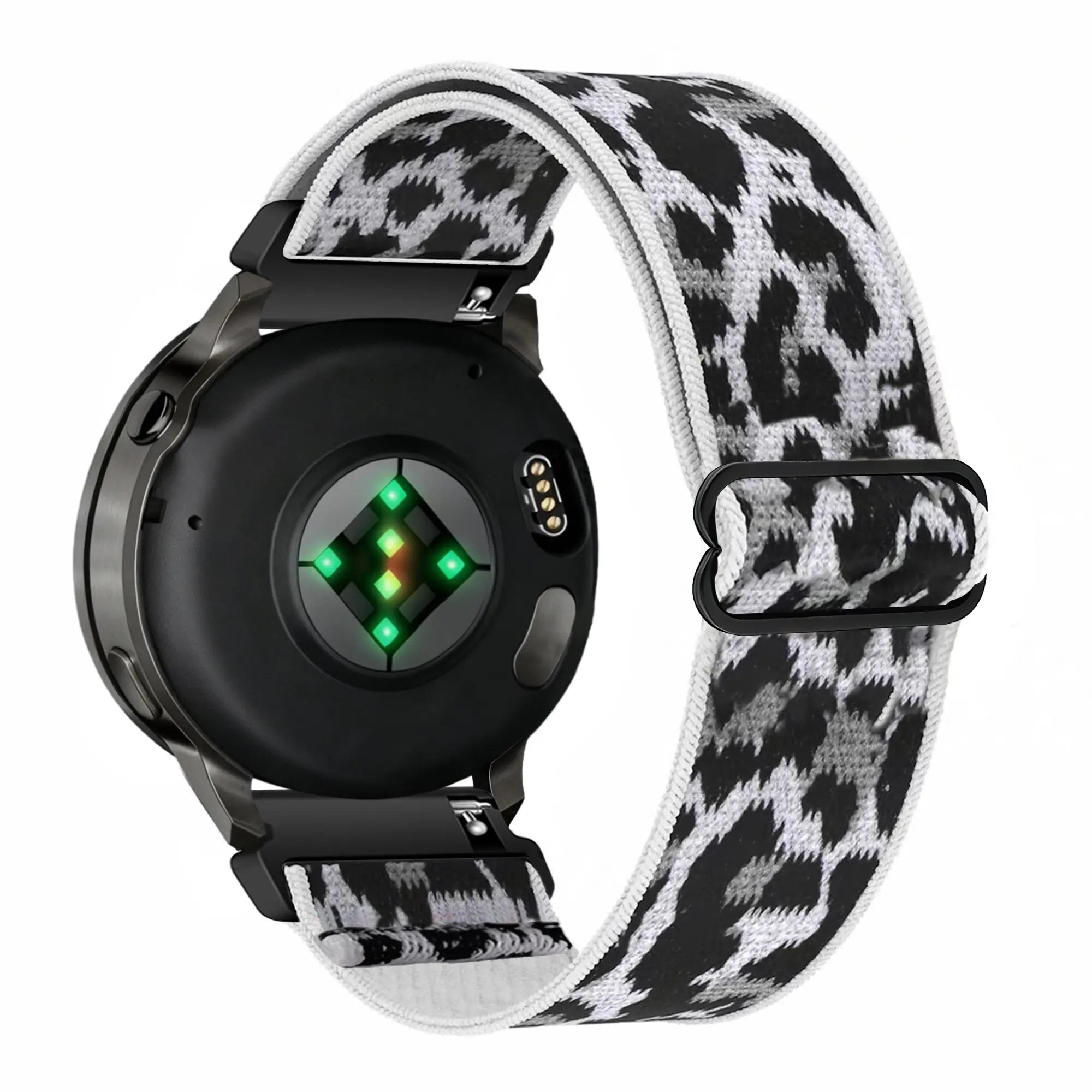 Bandz Bracelet nylon élastique Garmin Forerunner 255s (léopard blanc)