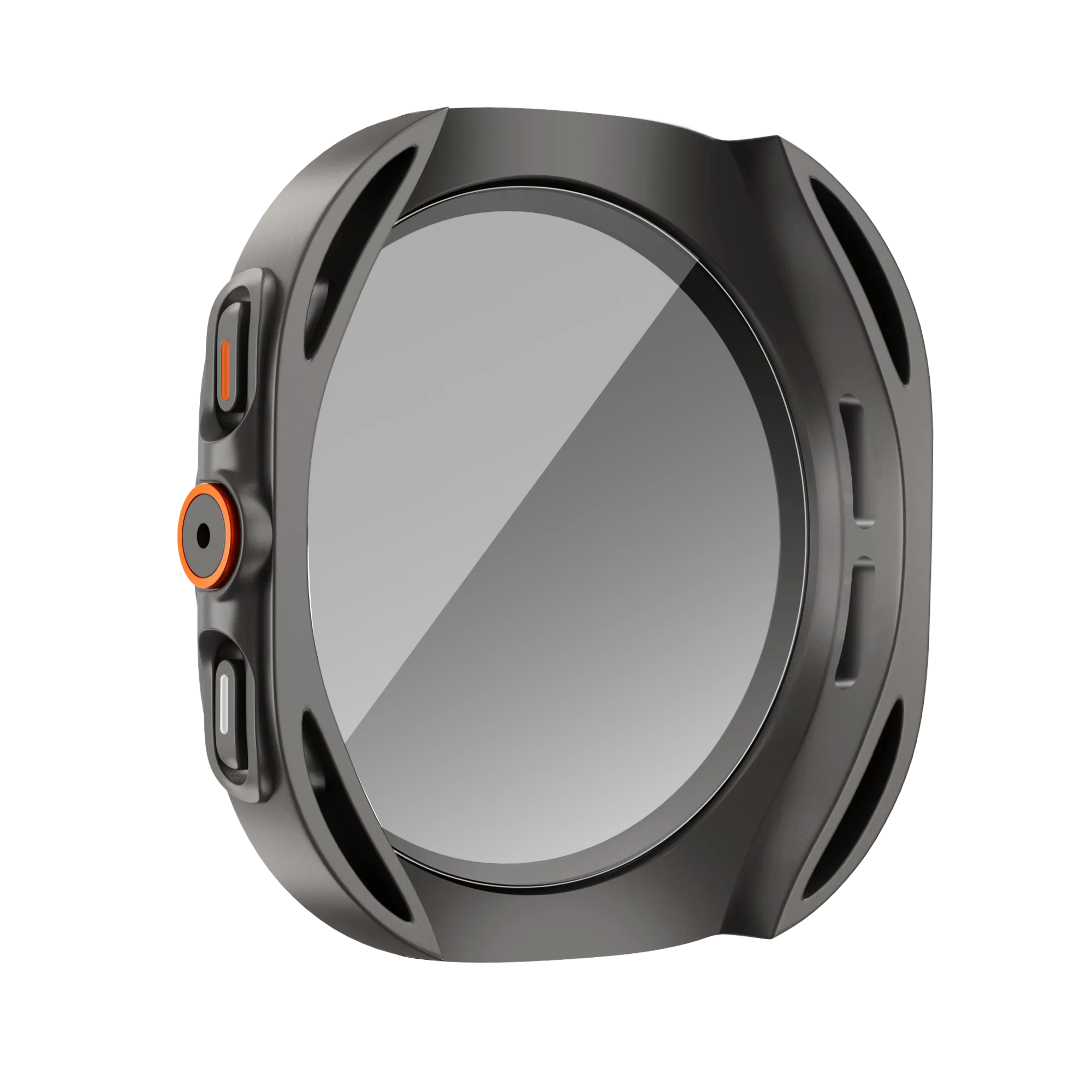 Bandz Coque de PC carrée avec verre Samsung Galaxy Watch 7 - 44 mm (gris titane)
