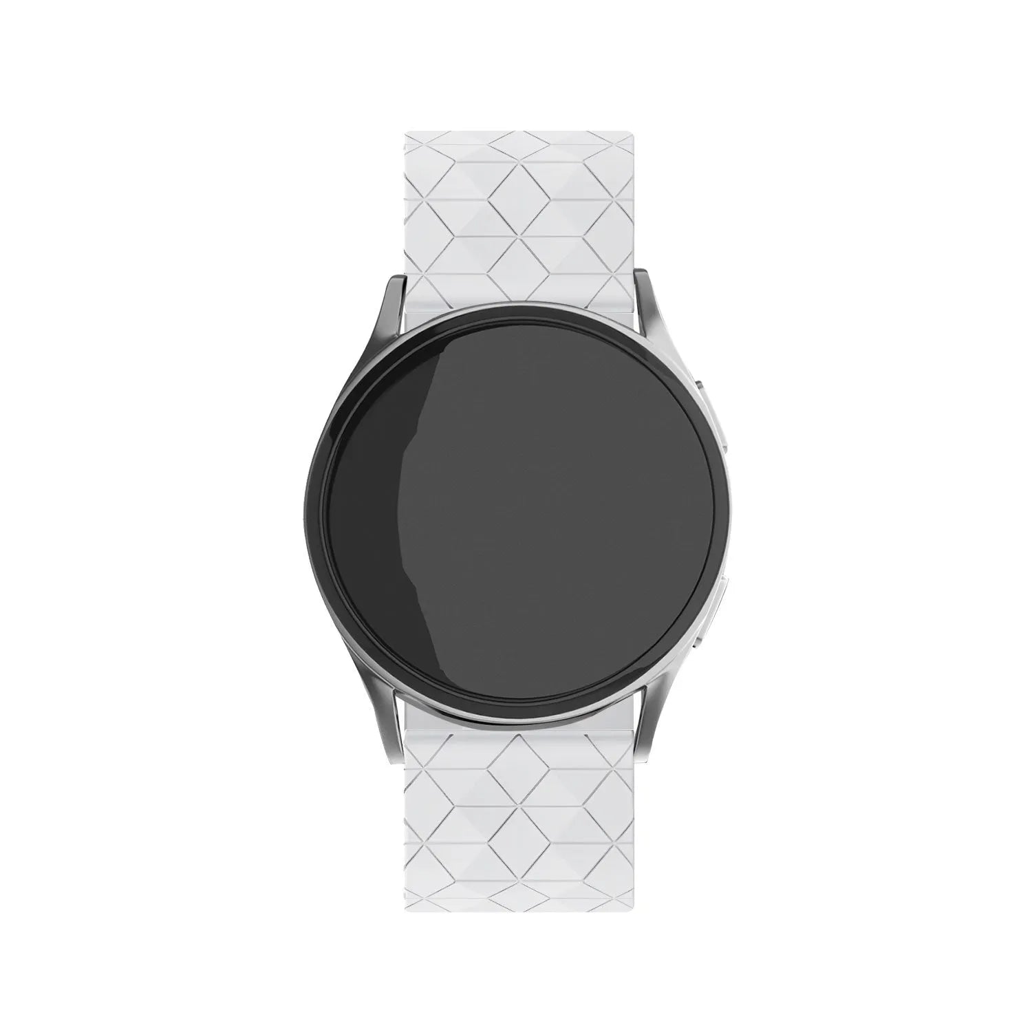 Bracelet silicone 'Hexagone' Gard Pro Health Smartwatch 3 - 48mm (blanc)