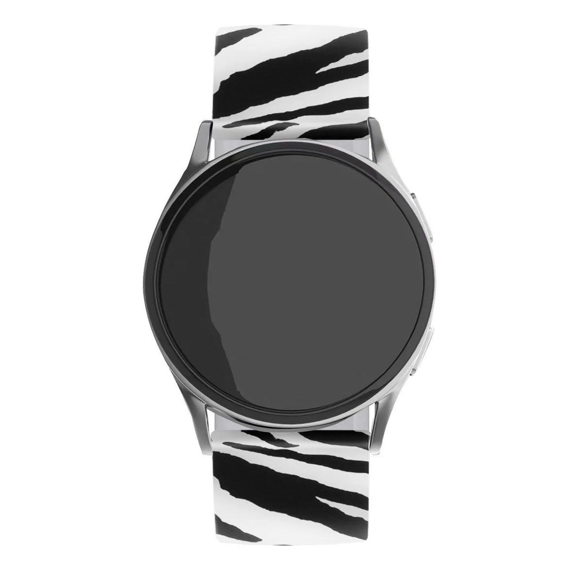 Print Silicone Strap, on a watch, direct front view