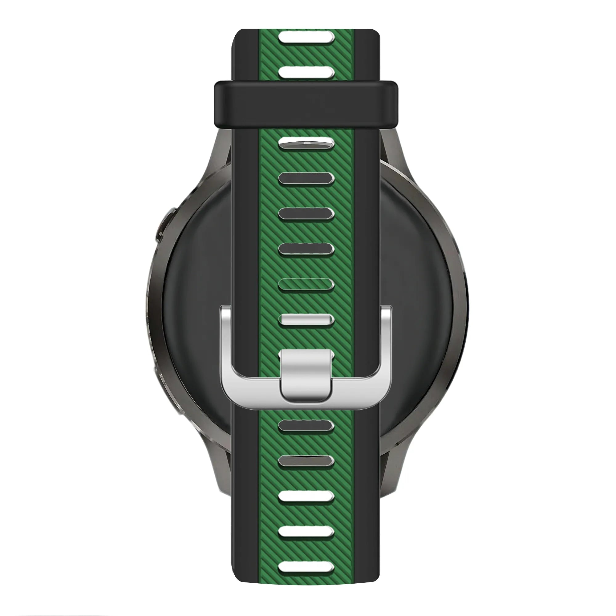 Bandz Garmin Venu 2 Dual Buckled Sport Strap (Black/Green)
