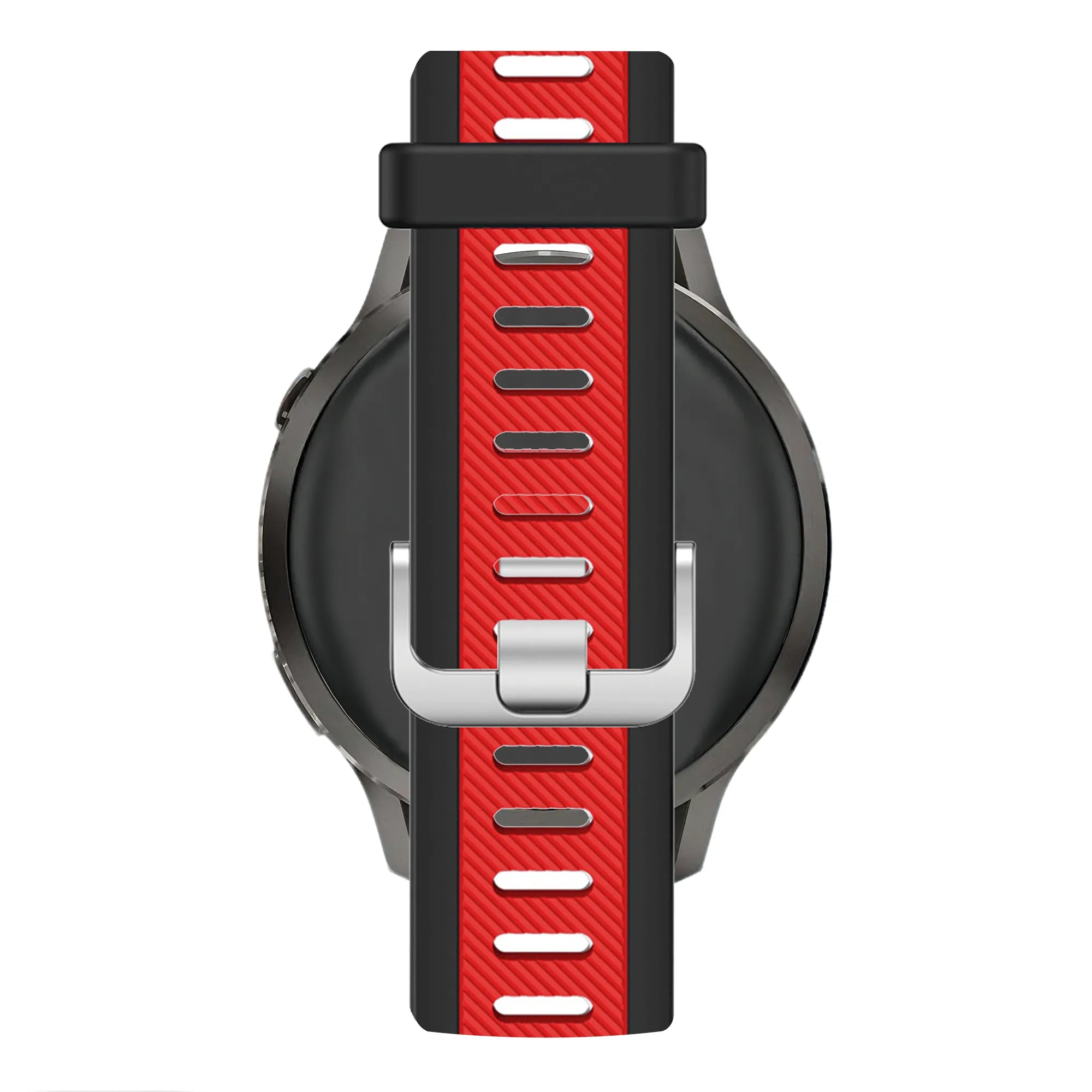 Bandz Garmin Vivoactive 4 Dual Buckled Sport Strap (Black/Red)