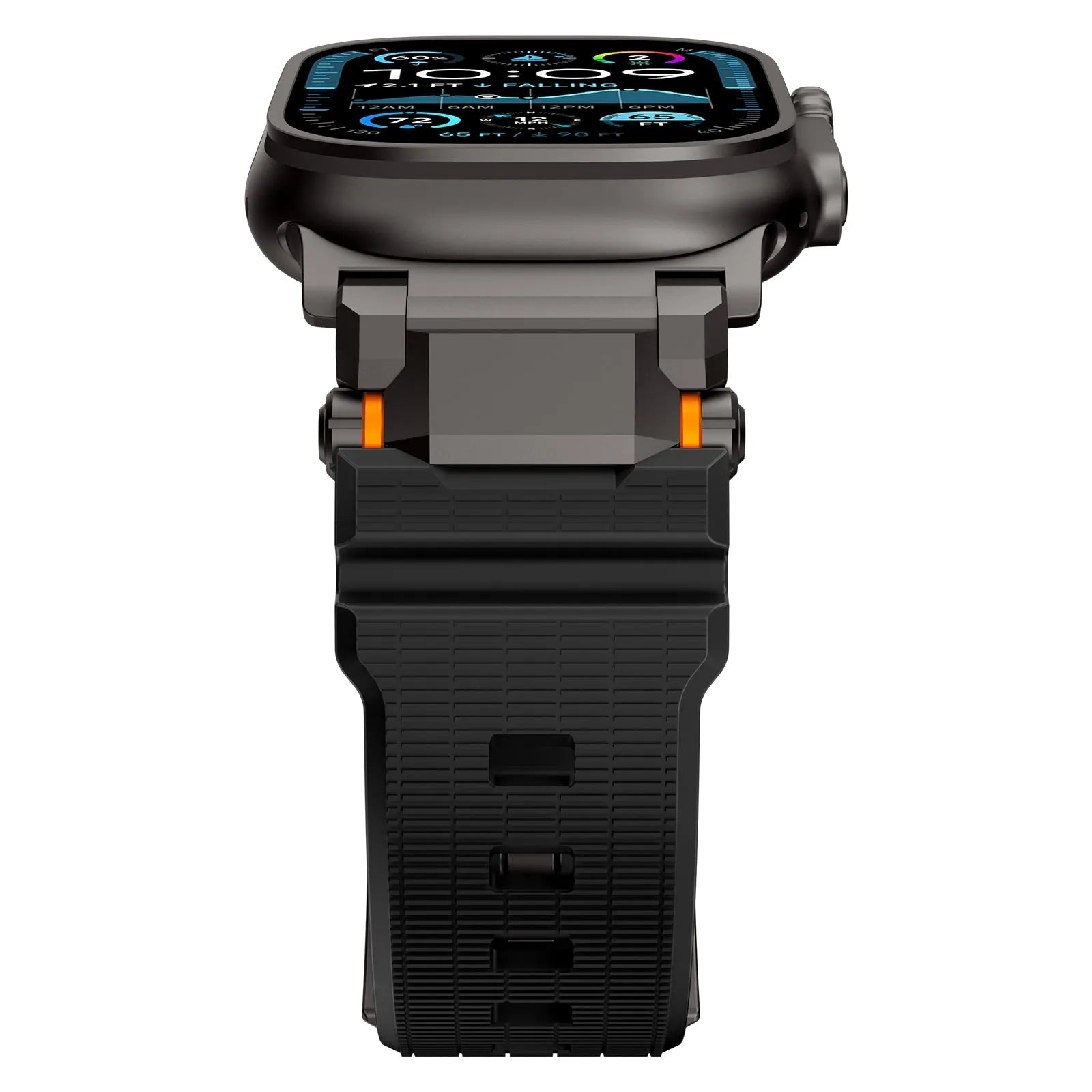 Bracelet silicone 'Adventurer' Apple Watch (noir avec noir)