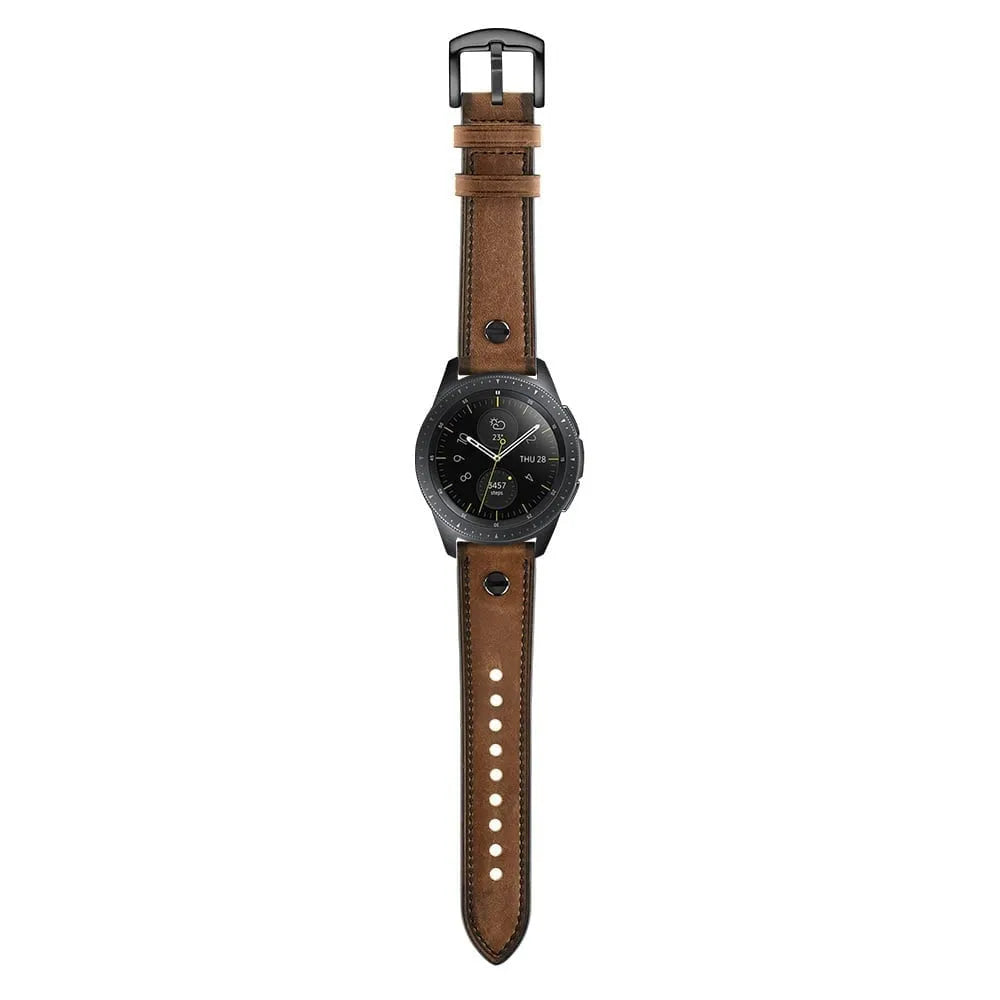 Bracelet cuir avec vis Amazfit GTR Mini (marron foncé)