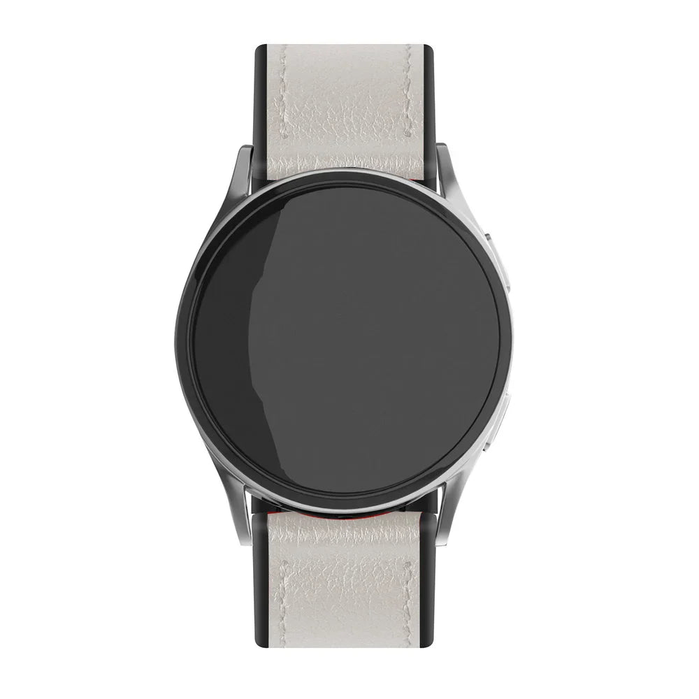 Bracelet cuir hybride Coros Apex 46mm (blanc)