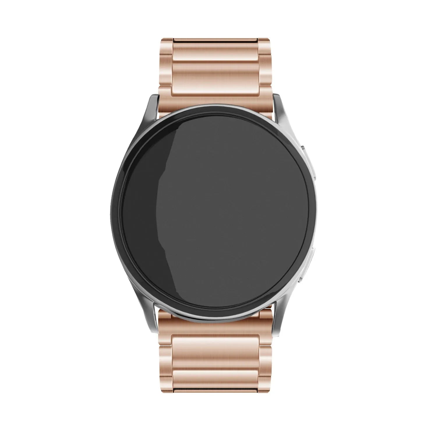 Titanium Strap, rose gold, on a watch, direct front view