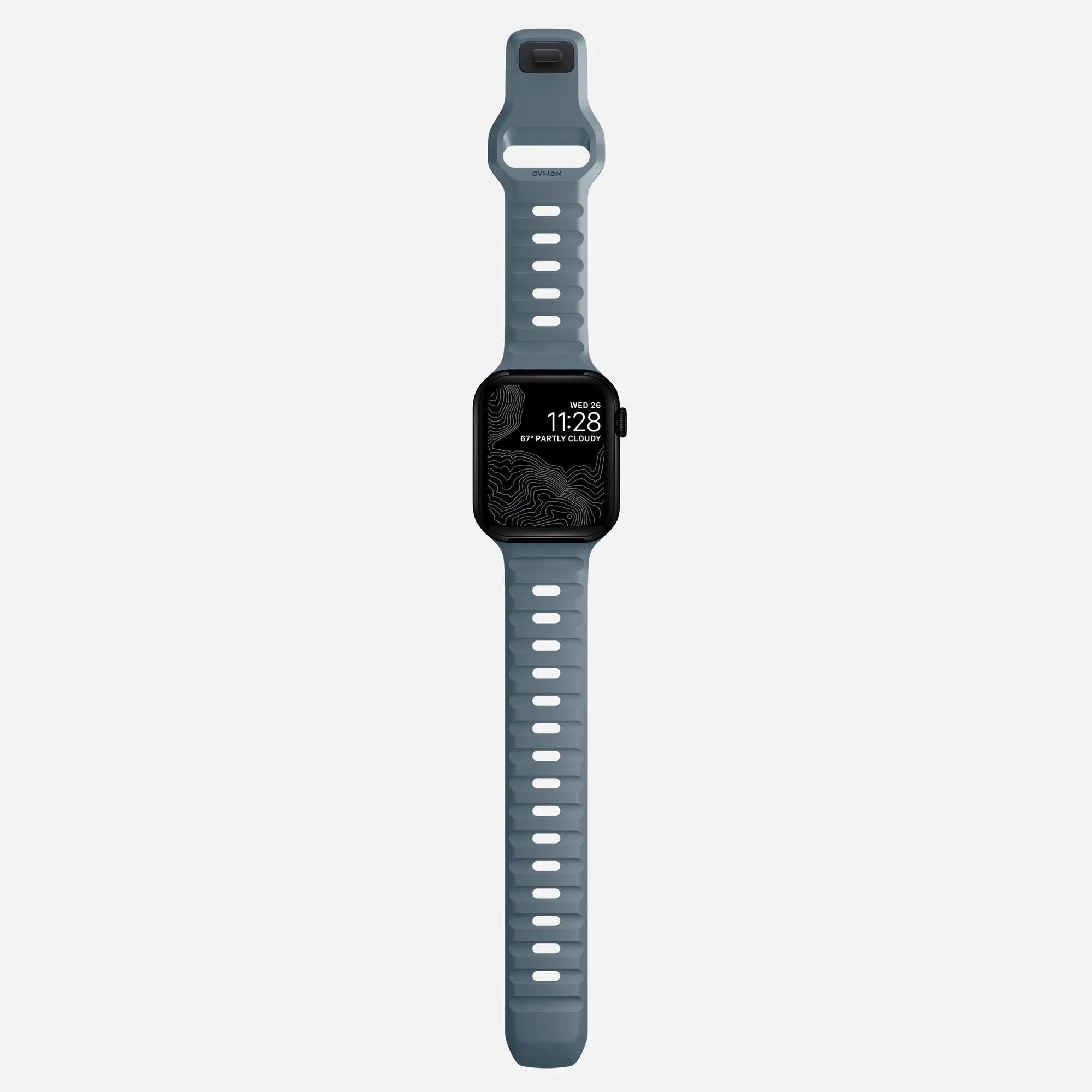 Nomad Bracelet silicone sport Apple Watch (bleu marine)