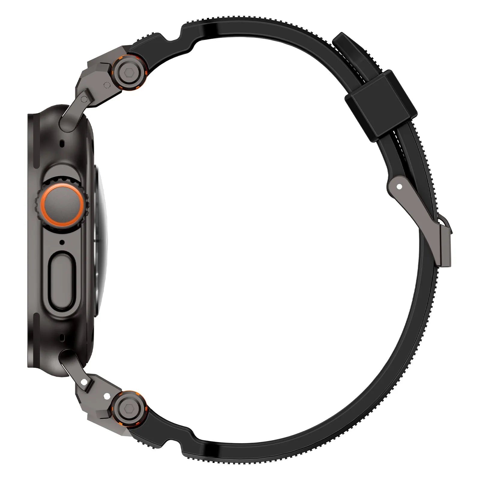 Bracelet silicone 'Adventurer' Apple Watch (noir avec noir)