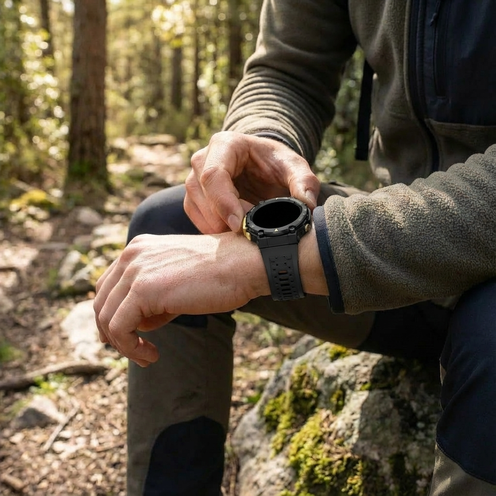 Amazfit T-Rex 2 Silicone Strap (Black)