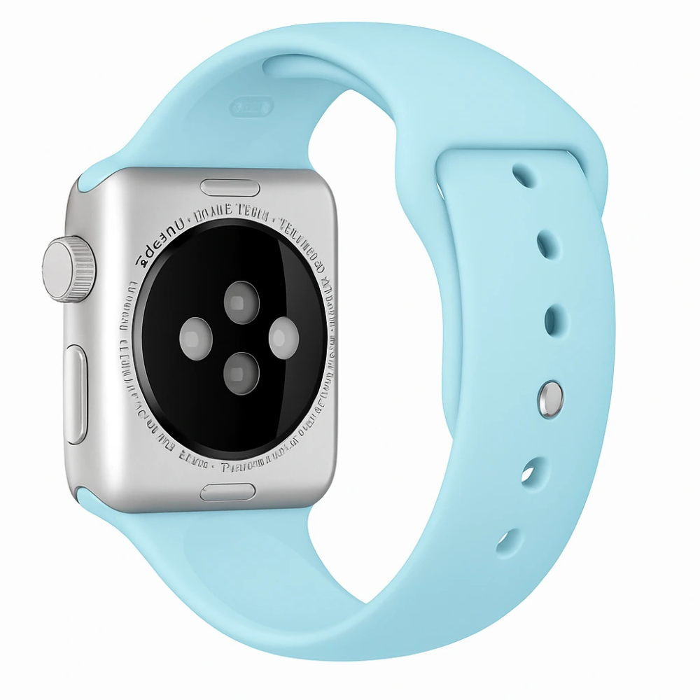 Bracelet silicone Apple Watch (bleu clair)