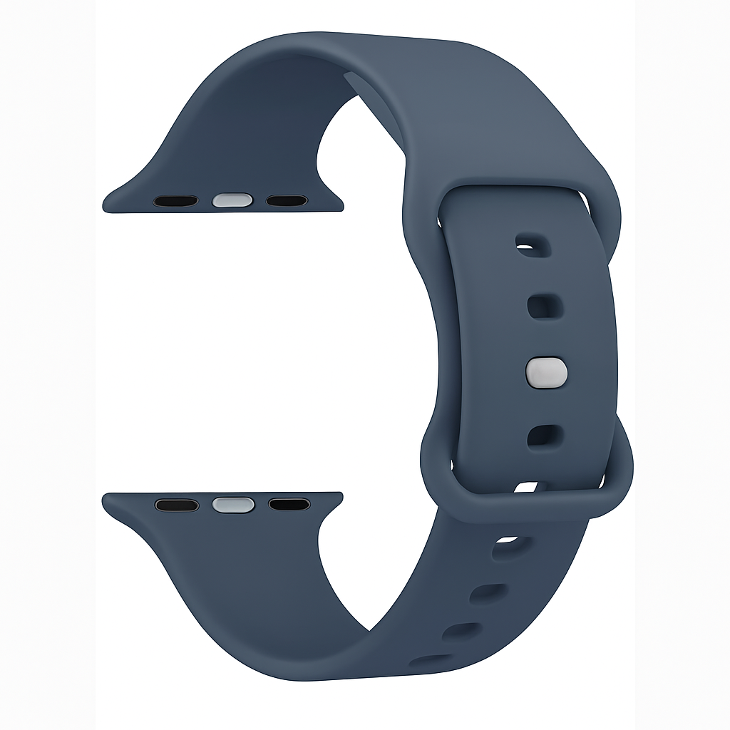 Bracelet Apple Watch silicone (gris-bleu)