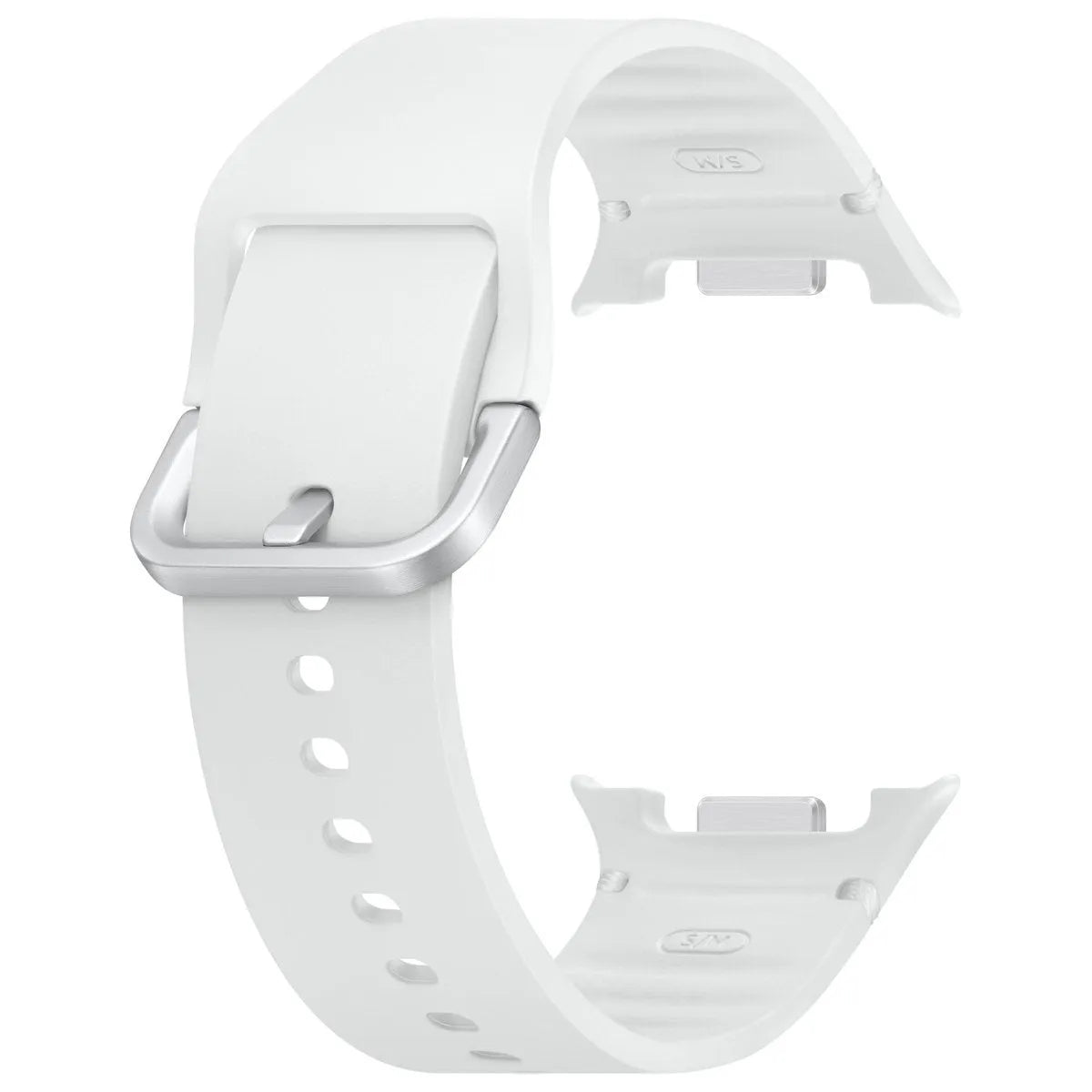 Silicone Sport Strap, white, without a watch, 3/4 front view