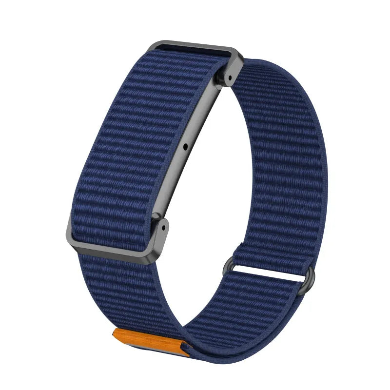 fitbit air nylon band with frame blue