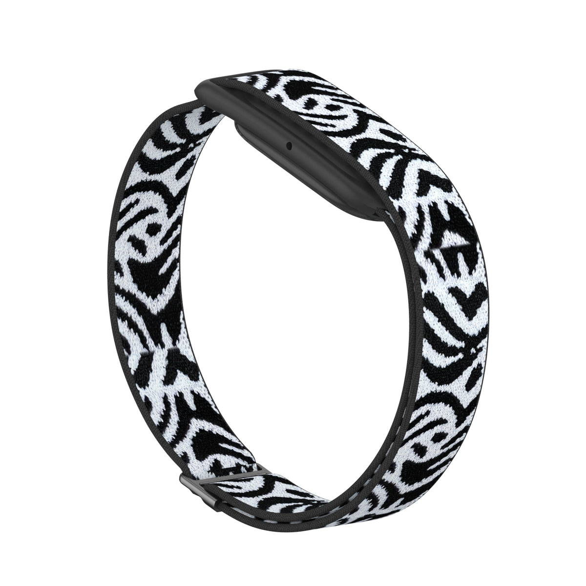 Nylon Elastic Strap, white leopard, without a watch, 3/4 front view