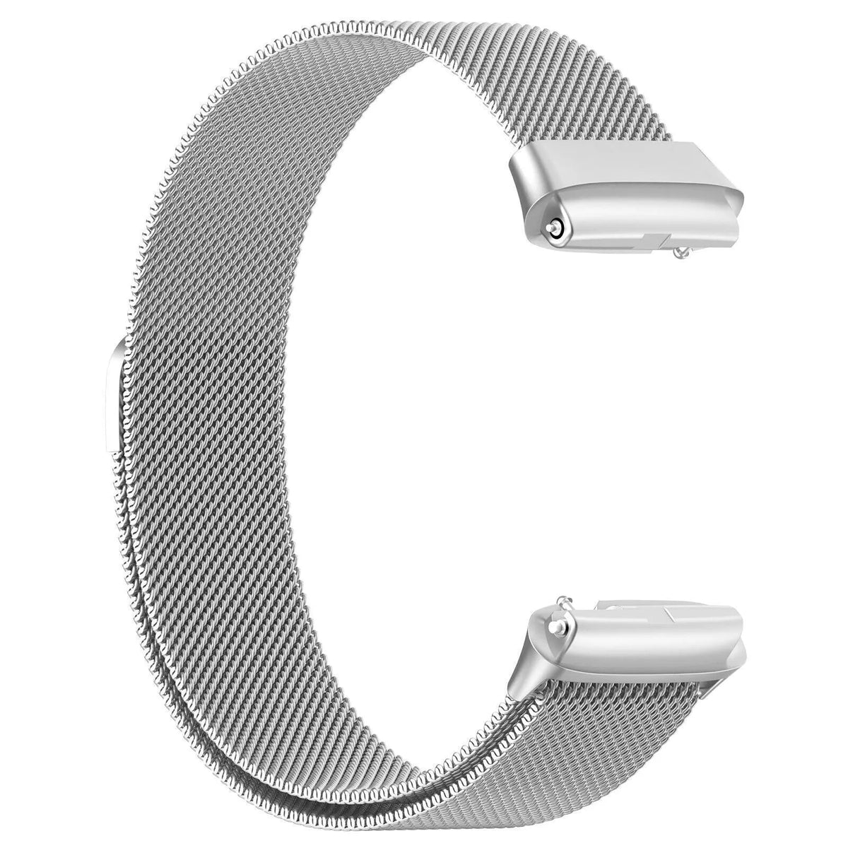 Milanese Strap, silver, without a watch, 3/4 front view
