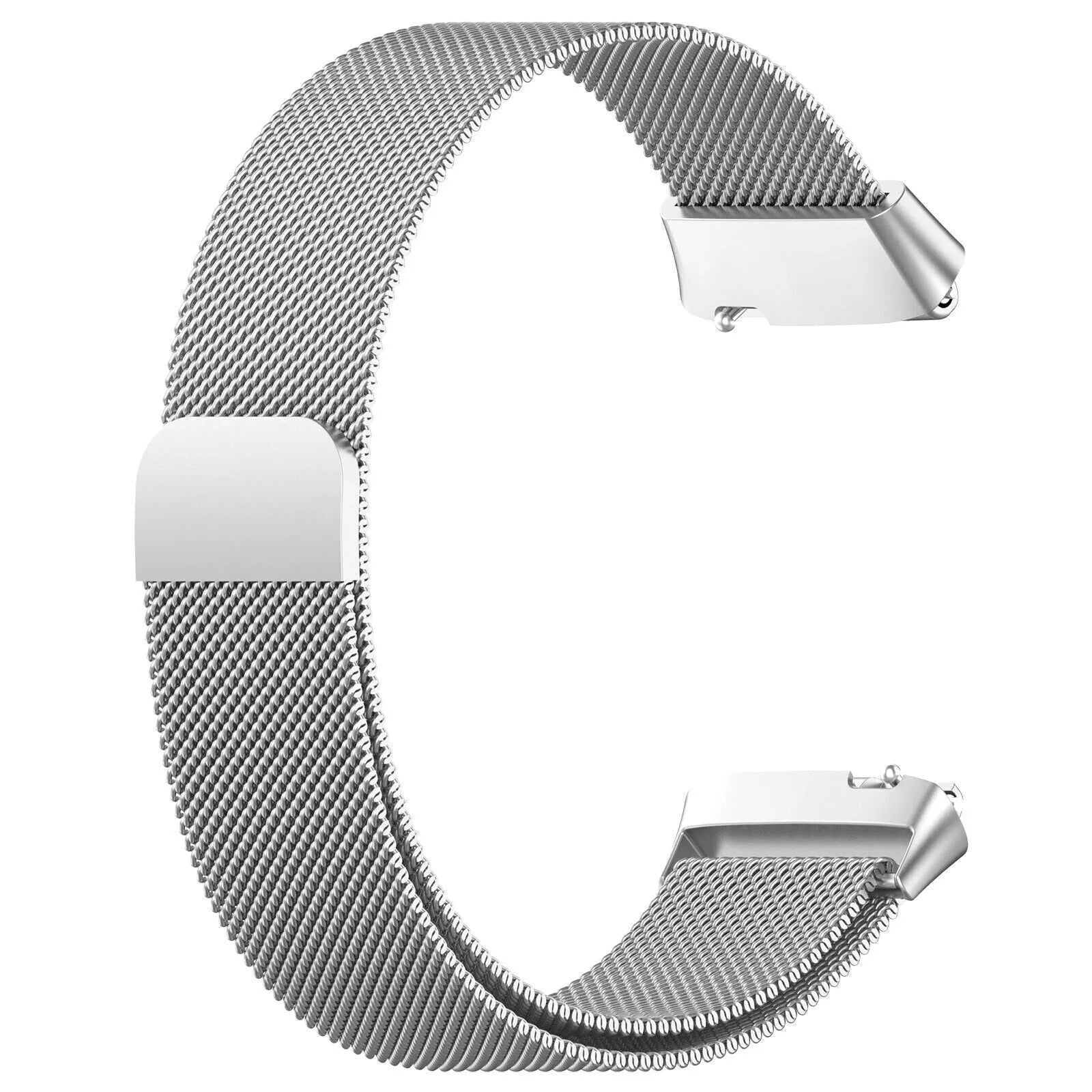 Milanese Strap, silver, without a watch, 3/4 front view