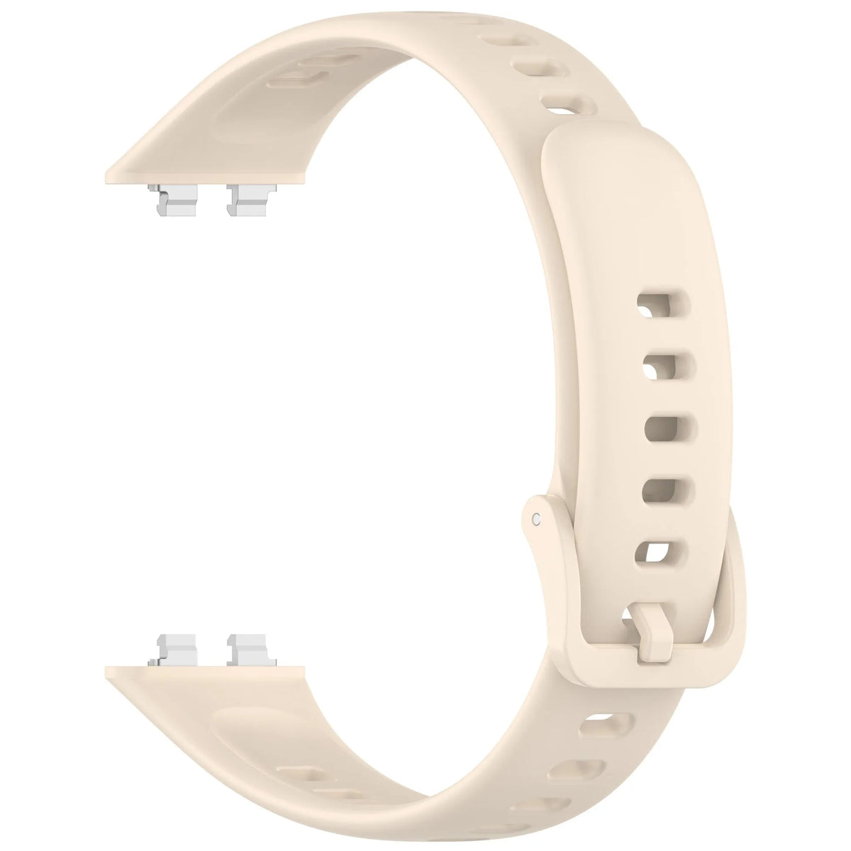 Silicone Strap, beige, without a watch, 3/4 front view