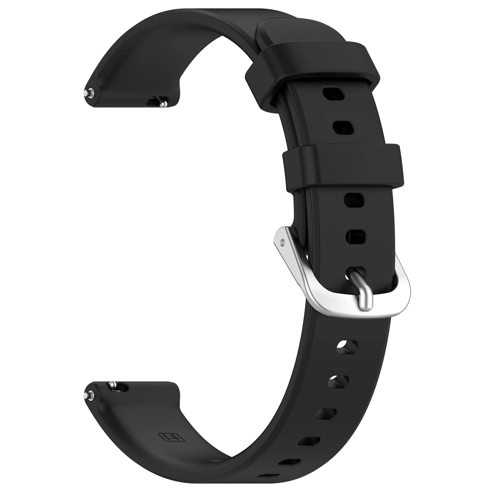 Bracelet silicone classique Pebble Round 2 - 14mm (noir)