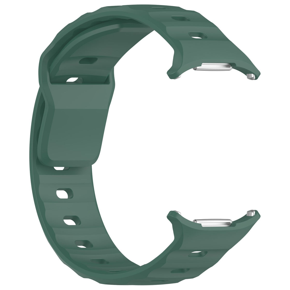 Outdoor Silicone Strap, dark green, without a watch, 3/4 front view