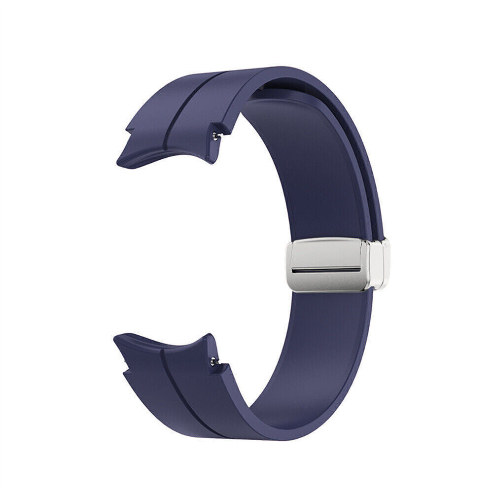 Silicone Magnetic Sport Strap, dark blue, without a watch, 3/4 front view