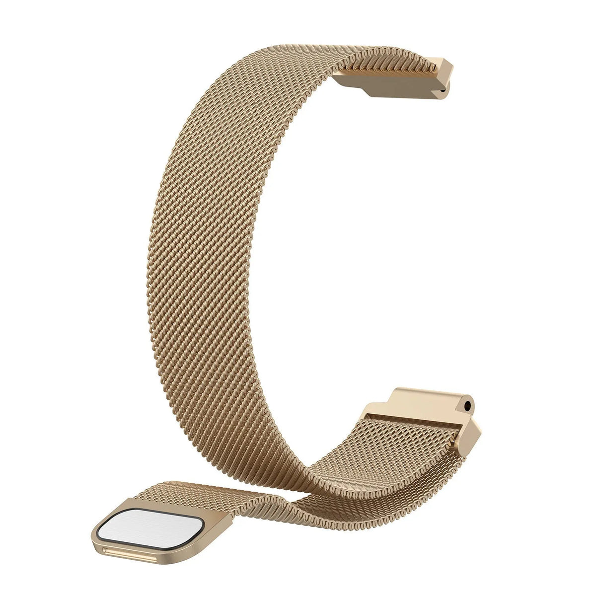 Milanese Strap, champagne, without a watch, 3/4 front view