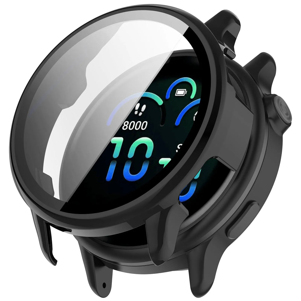 Coque rigide avec verre Garmin Vivoactive 6 (noir)