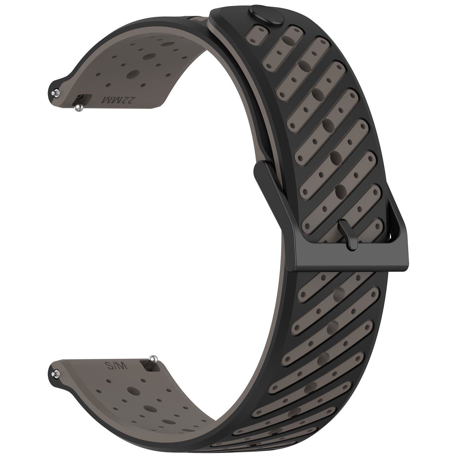 Bracelet silicone à rayures Amazfit Cheetah (Pro) (gris)