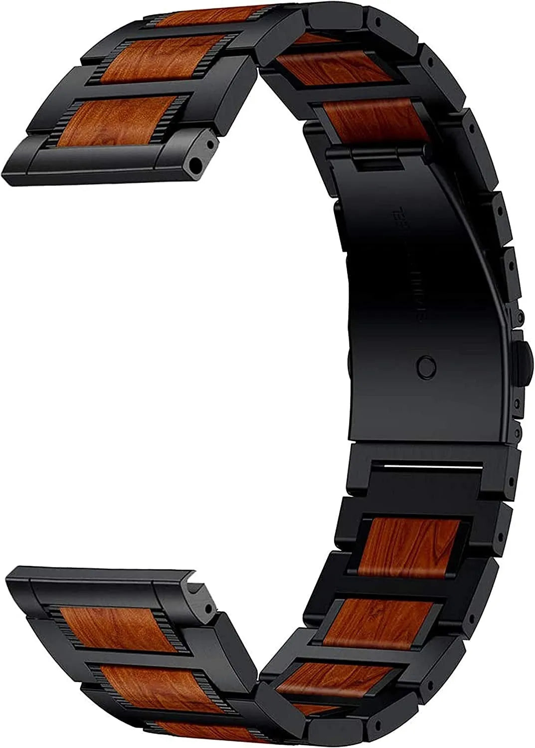 Bracelet bois/acier Gard Pro Health 4 smartwatch (noir)
