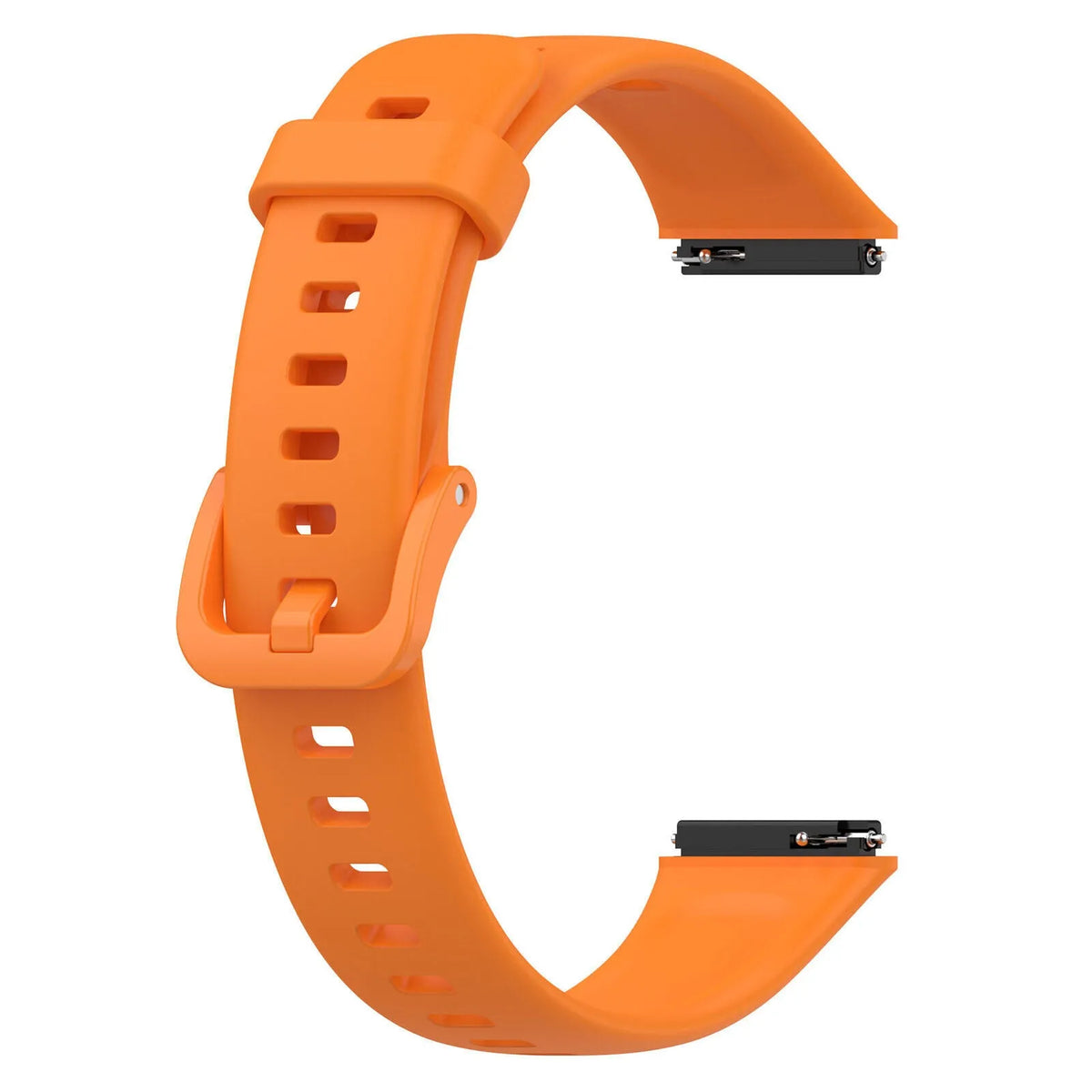 Silicone Strap, orange, without a watch, 3/4 front view