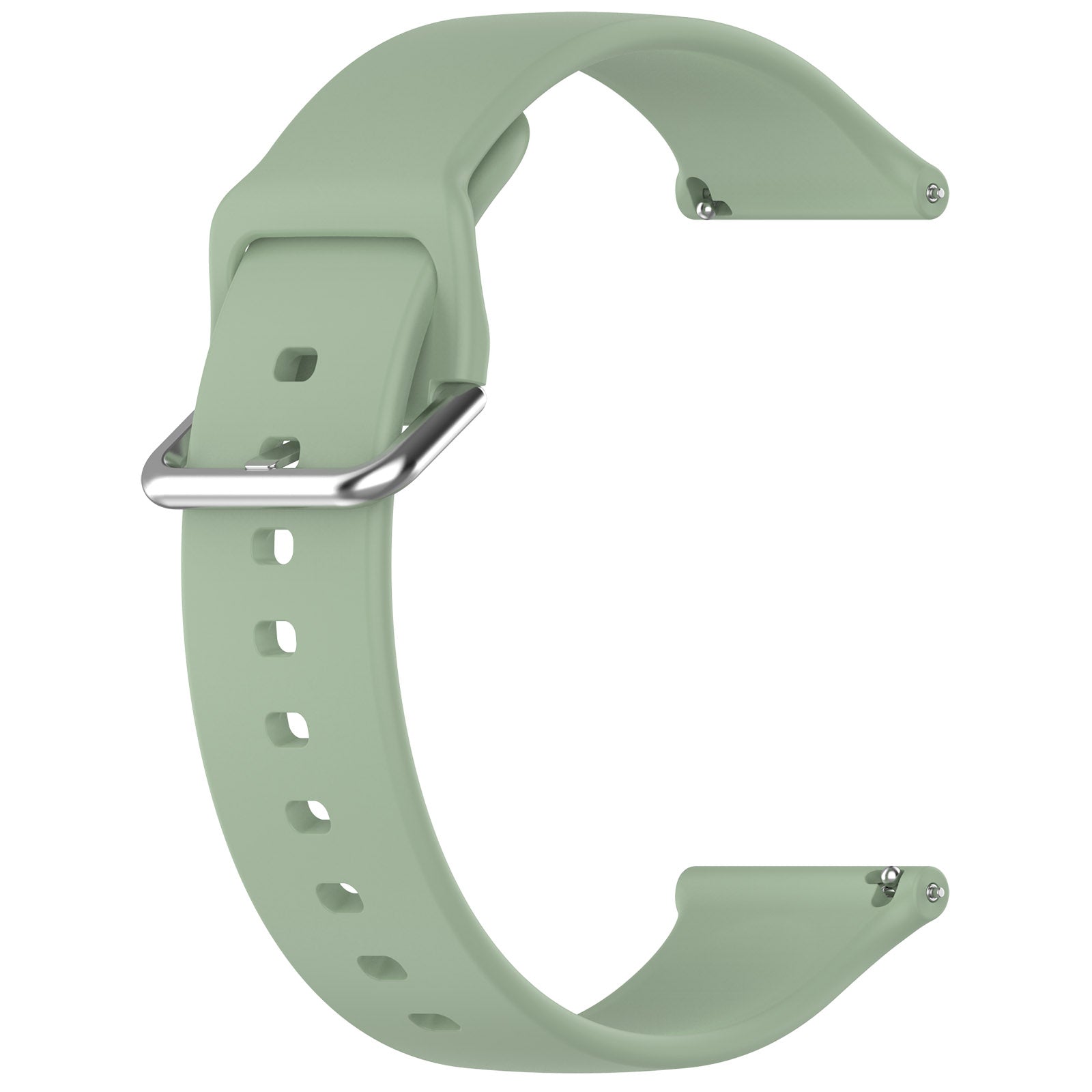 Universal 24mm Silicone Buckle Strap (Green)