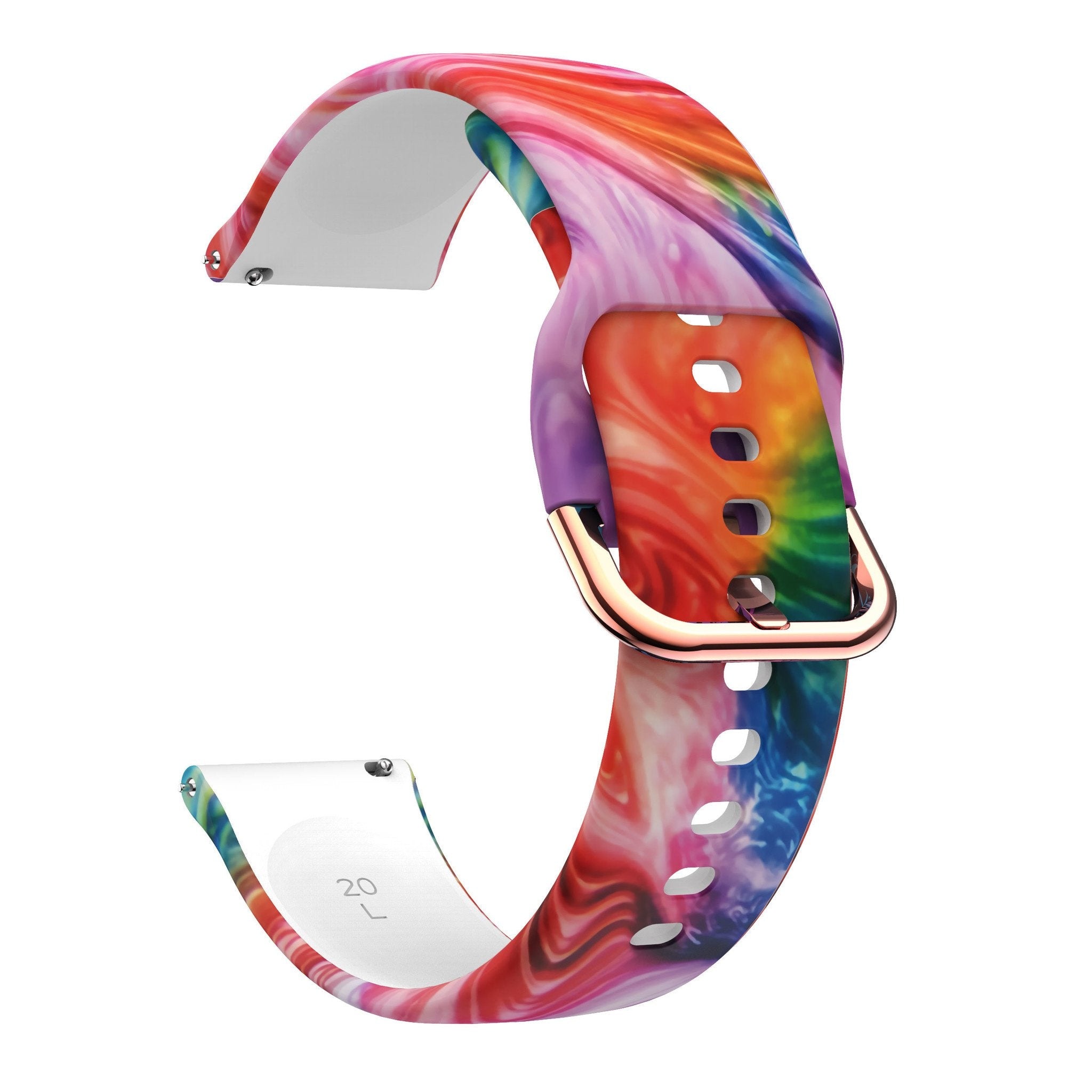 Bracelet montre silicone 20mm - universal (coloré)