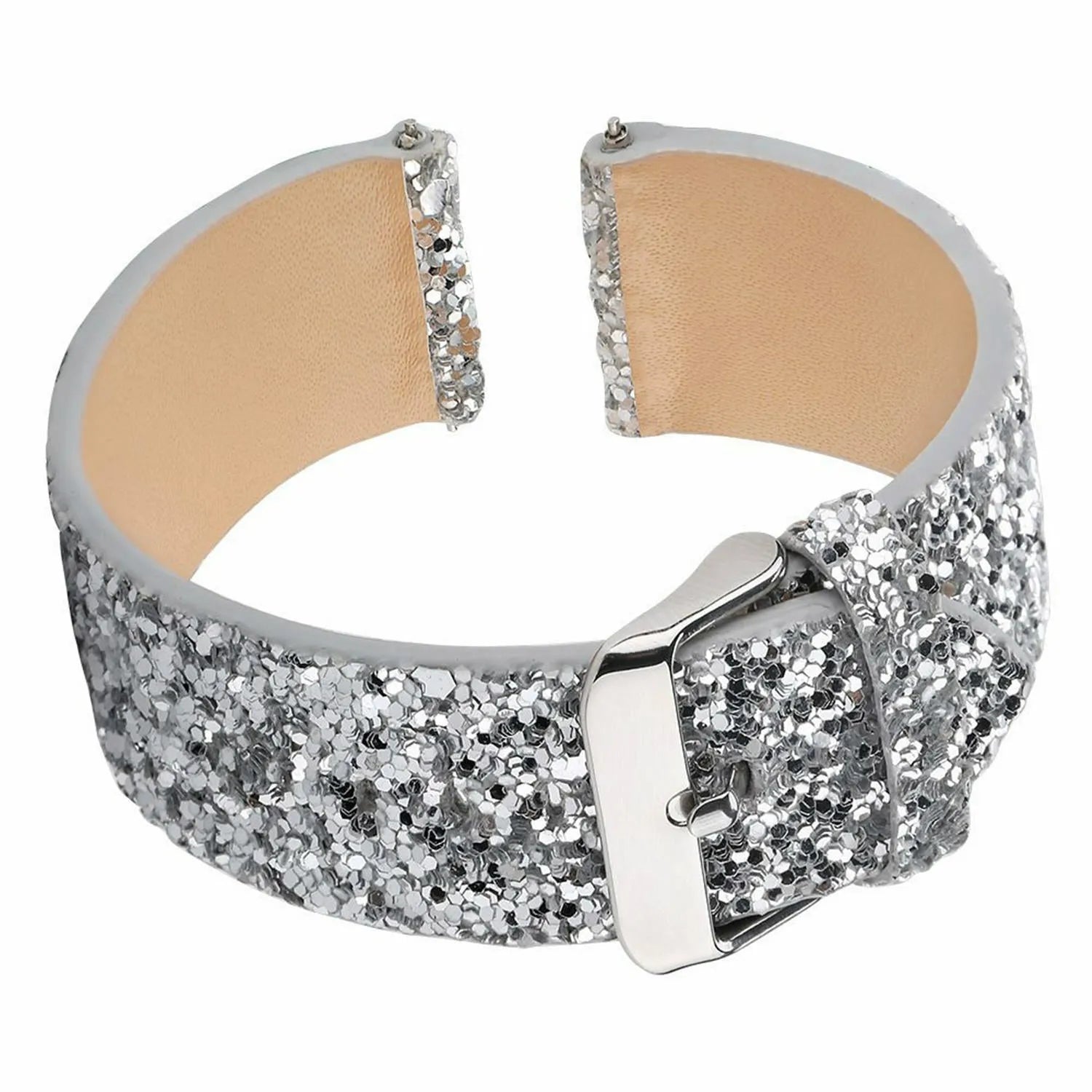Bracelet cuir brillante Coros Apex 2 (argent)