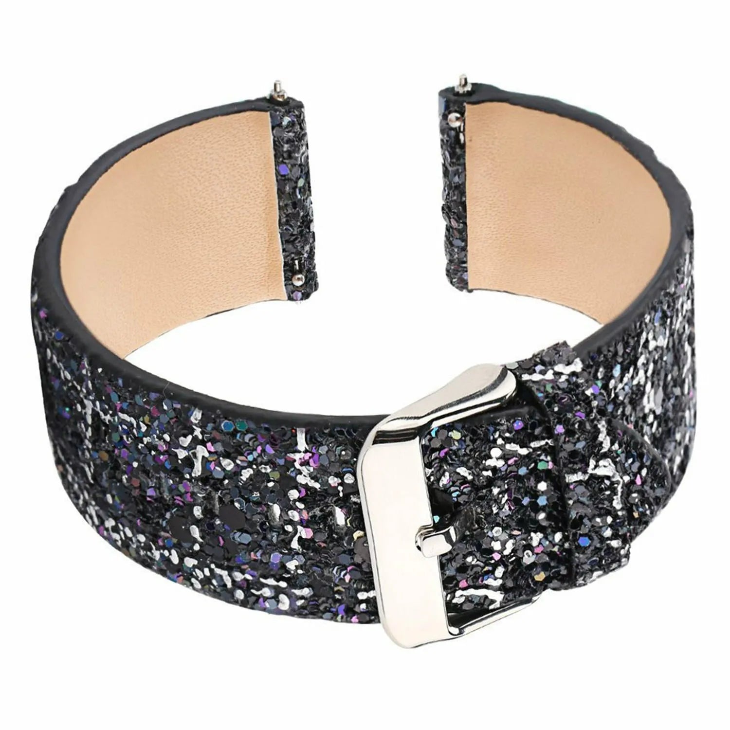 Bracelet cuir brillante Coros Apex 2 (noir)