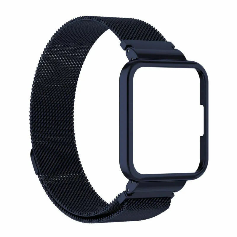 Milanese Strap, blue, without a watch, 3/4 front view