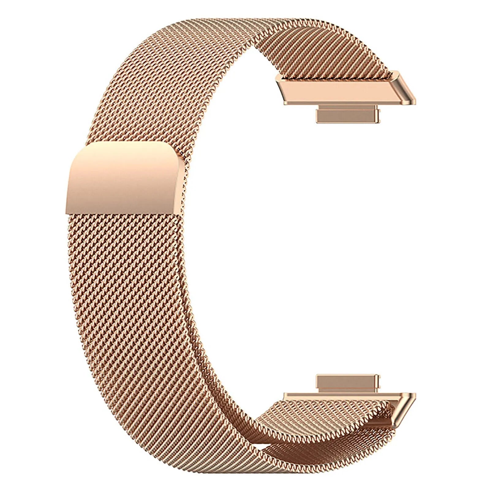 Milanese Strap, rose gold, without a watch, 3/4 front view