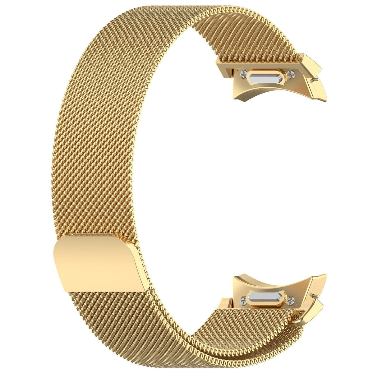 Milanese Strap 'One Push', gold, without a watch, 3/4 front view