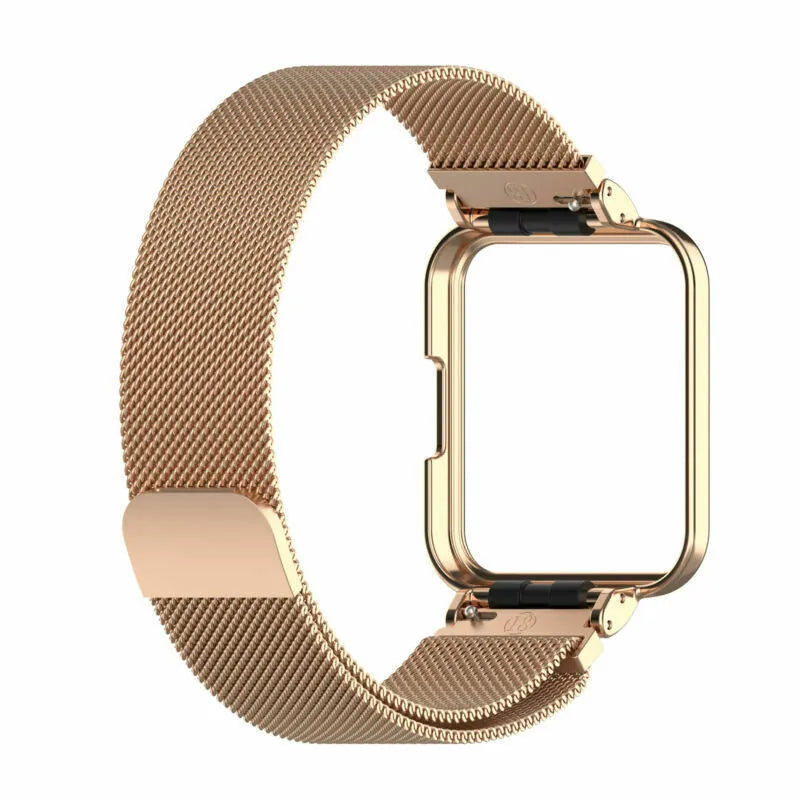 Milanese Strap, rose gold, without a watch, 3/4 front view