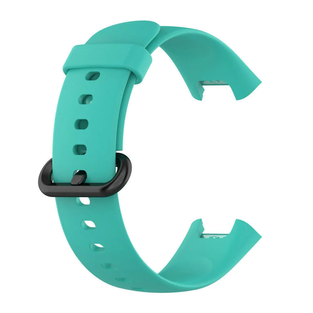 Silicone Strap, aqua, without a watch, 3/4 front view