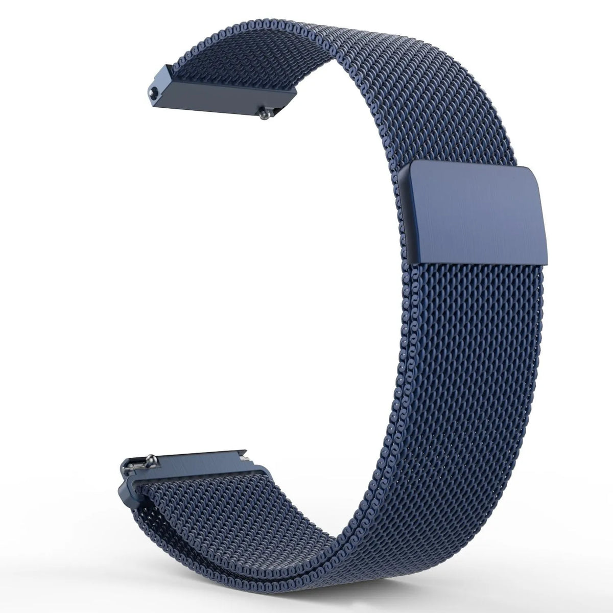 Milanese Strap, blue, without a watch, 3/4 front view