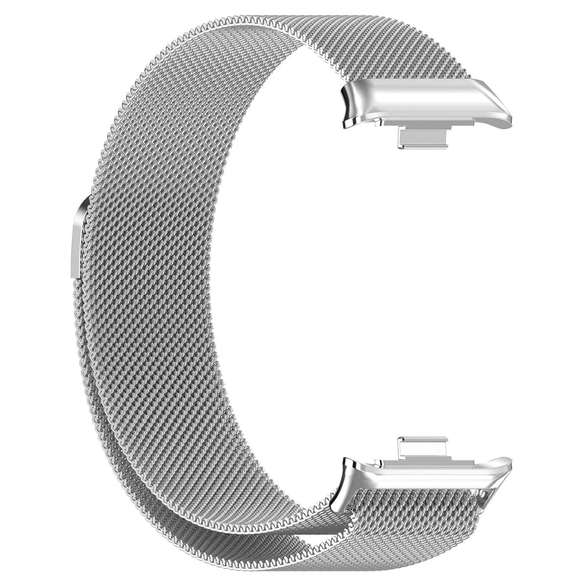 Milanese Strap, silver, without a watch, 3/4 front view