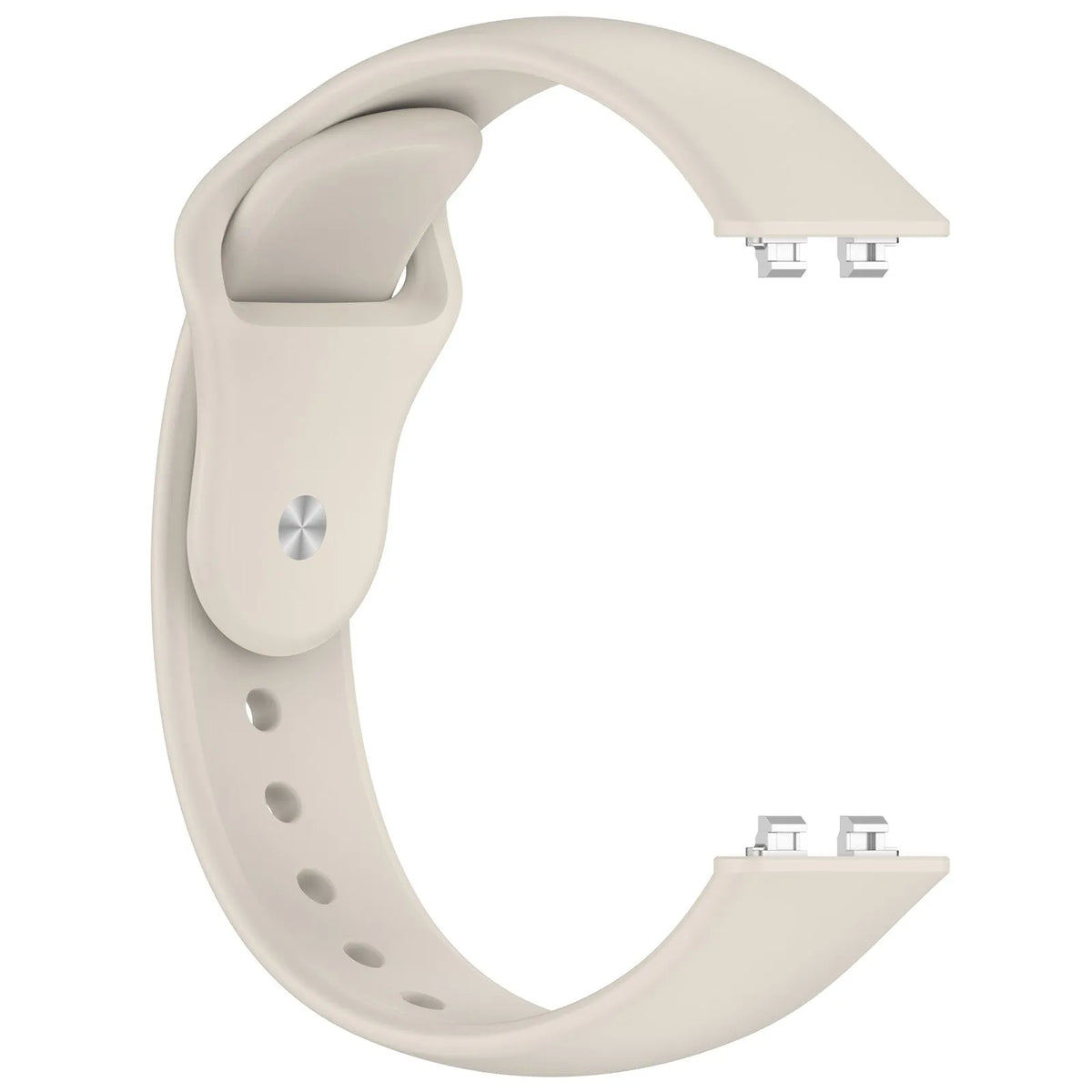 Silicone Sport Strap, starlight, without a watch, 3/4 front view