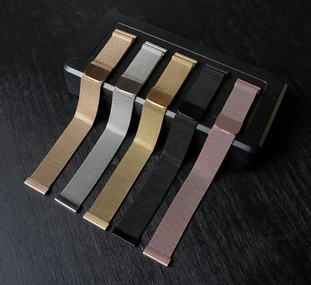 Milanese Strap, silver, without a watch, 3/4 front view