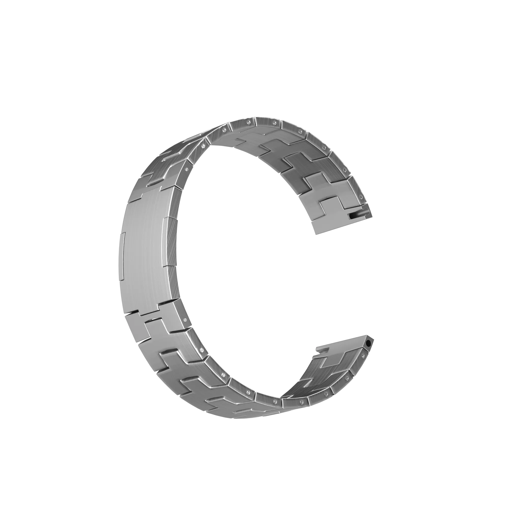 Bracelet titane granulé avec boucle plate CMF Watch Pro 3 (argent)