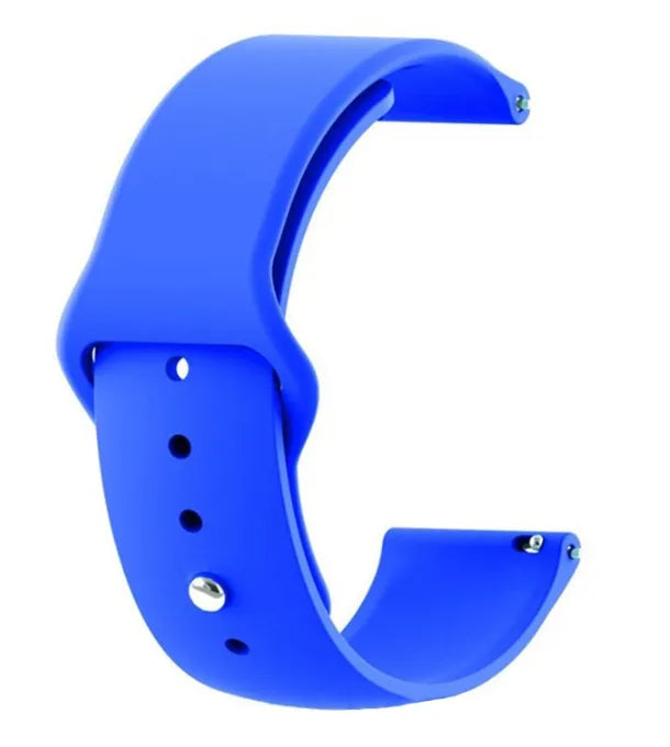 Silicone Sport Strap, blue, without a watch, 3/4 front view