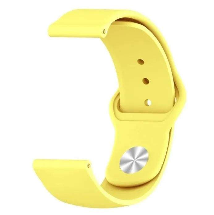 Silicone Sport Strap, yellow, without a watch, 3/4 front view