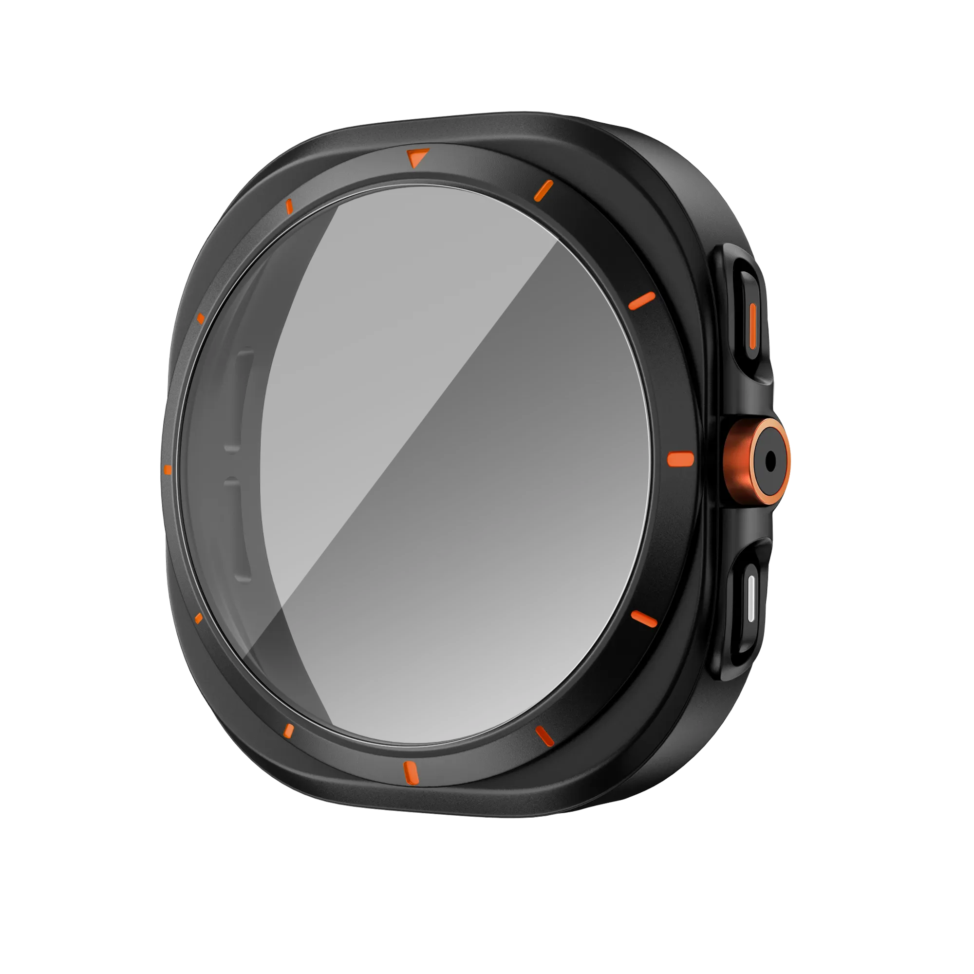 Bandz Coque de PC carrée avec verre Samsung Galaxy Watch 7 - 44 mm (noir)