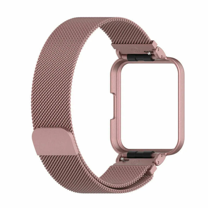 Milanese Strap, pink, without a watch, 3/4 rear view
