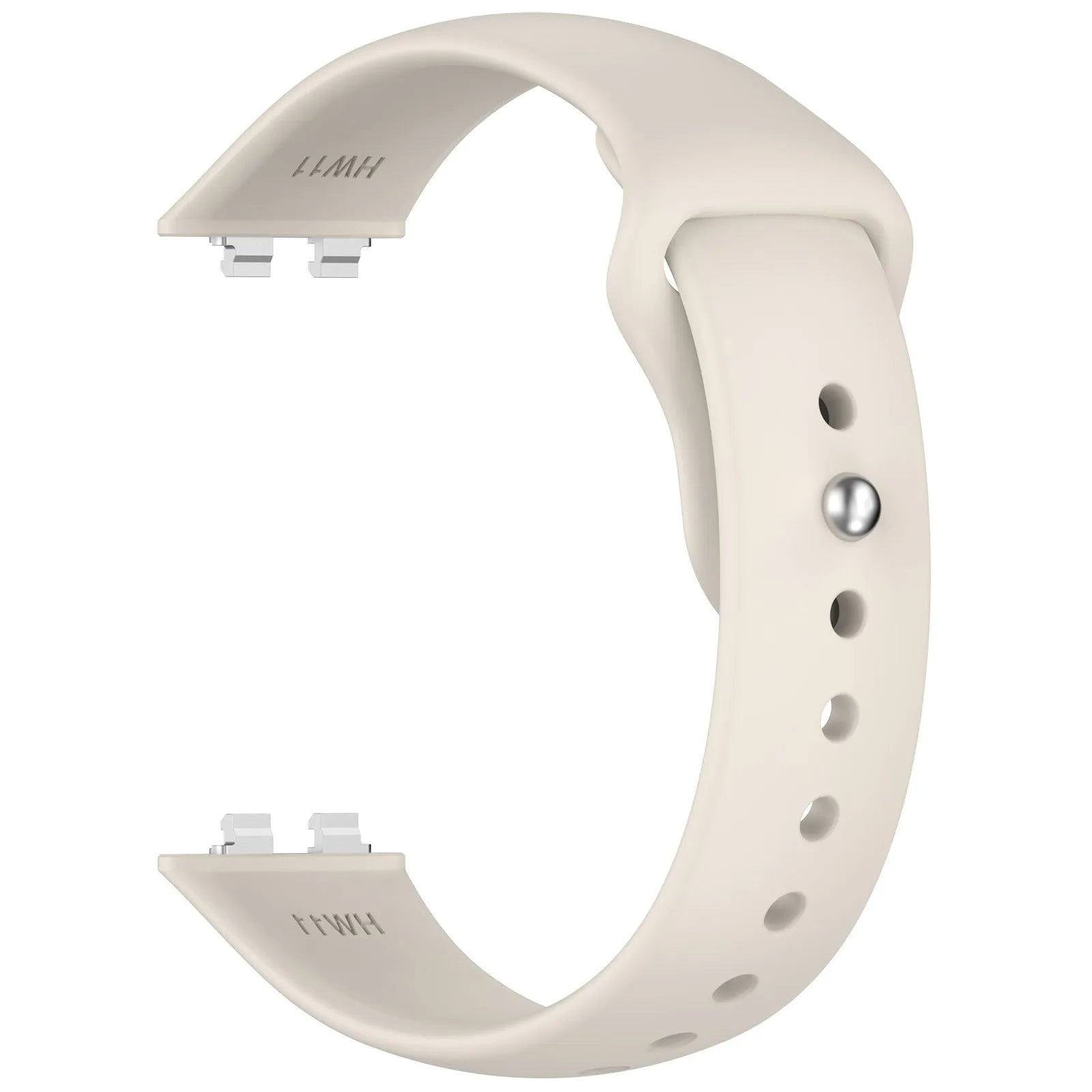 Silicone Sport Strap, starlight, without a watch, 3/4 rear view