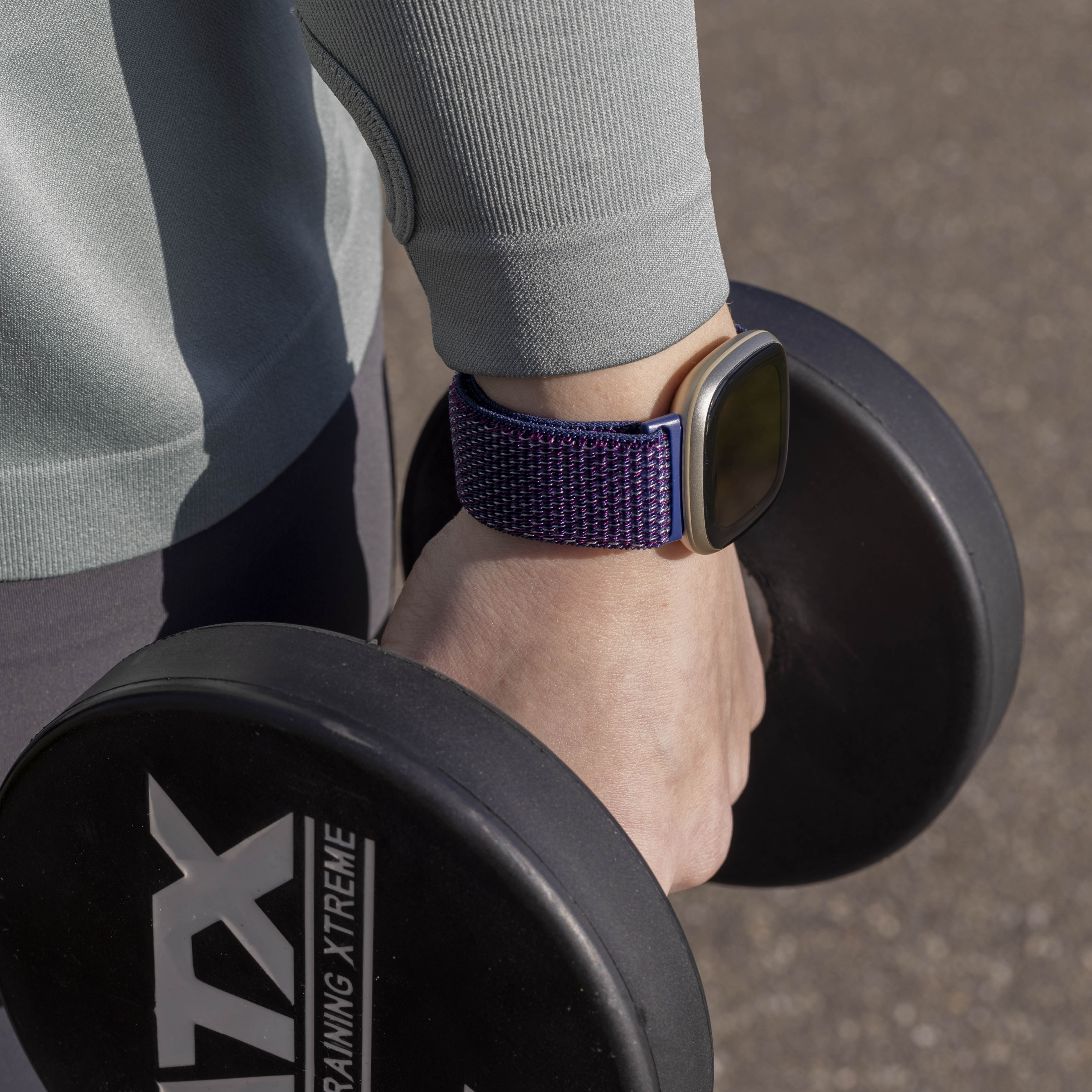 Bracelet nylon Fitbit Versa 3 (bleu foncé)